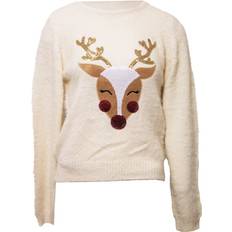 Christmas Jumpers - Women Brave Soul XS, Cream Womens Merry Christmas Reindeer Jumper