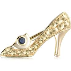 Guld Broscher Gemondo Sapphire & Marcasite Shoe Brooch in 18ct Gold Plated Silver