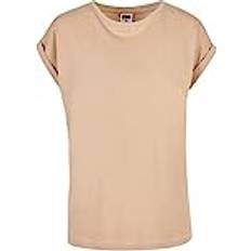 Beige T-shirts Urban Classics Extended Shoulder Tee - Beige Union