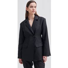 Second Female Dame Blazere Second Female Elegance Suit Blazer Sort