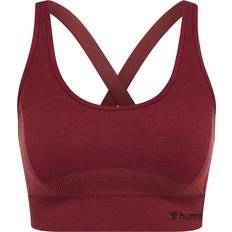 Rosso Reggiseni Hummel Reggiseno Sportivo Senza Cuciture Clea - Rouge