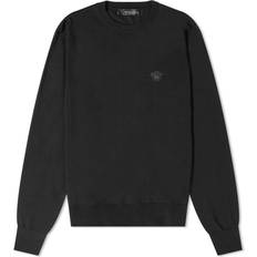 Clothing Versace Embroidered Medusa logo jumper 1b000_black