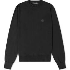 Silke/Siden Tröjor Versace Medusa Broderad Pullover Sweatshirt - Svart