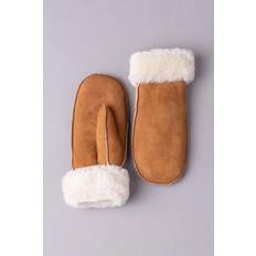 Leather - Woman Gloves Lakeland Leather Classic Sheepskin Mittens Tan One