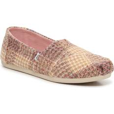 Pink Loafers Toms Women's Alpargata Cloudbound Loafer Flat Pink Quartz Plaid Tweed,5.5