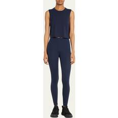 Sienna Cropped Jersey Tank - Indigo