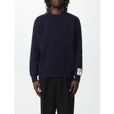 Guld - Sweatshirts Sweatere GOLDEN GOOSE Bomuld Crew-Neck Sweater Med Logo - Blå