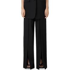 Burberry Damen Hosen Burberry Grain de Poudre Wool Wide-leg Trousers Black