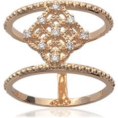 Harts Ringar Les Trésors de Lily Gold Plated Ring Goddess 14 mm 60 gold - White