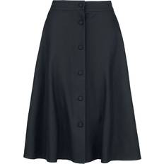 Acrilico Gonne Banned Retro Book worm skirt Medium-length skirt black