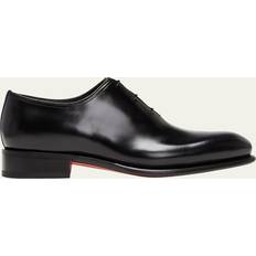 Santoni Oxford Santoni Men's People Leather Oxford Shoes Black Black
