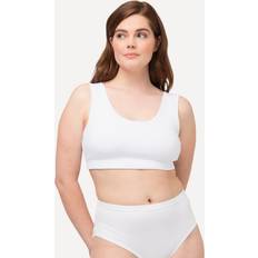 Stora storlekar Bustier med breda axelband, Dam, vit, 50/52, Bomull