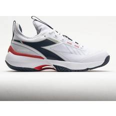 Diadora Racket Sport Shoes Diadora Men's Speed Finale Tennis Shoes White/Navy/Red