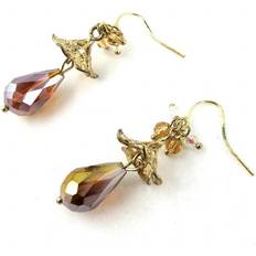Bärnstenar Örhängen Les Trésors de Lily Amber Scarlett Designer Earrings - Gold