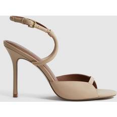 Grey - Women Heeled Sandals Reiss Harper High Heel Leather Sandals