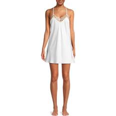 White - Women Negligées Flora Nikrooz Gabby Charmeuse Chemise Smokey Pearl