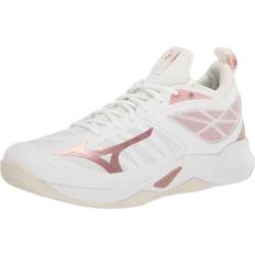 Mizuno Women Sneakers Mizuno Women's Wave Dimension Volleyball Shoe, White-Rose Gold