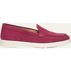 Santoni Femme Mocassins Santoni Women's Red Suede Loafer - Red