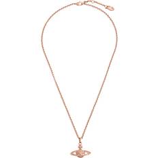 Vivienne Westwood Pink Jewellery Vivienne Westwood Mini Bas Relief Embellished orb Necklace Rose One