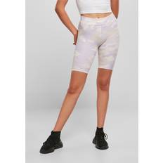 Cykling - Hvid Bukser & Shorts Urban Classics Damen Ladies High Waist Camo Tech Cycle Shorts - Lilaccamo