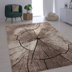 Wood Carpets Paco Home Wohnzimmer Holzstamm Optik Braun