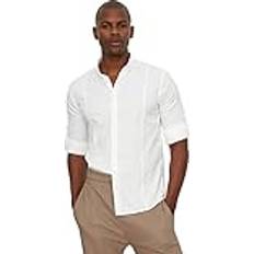 60 - Hombre Camisas Trendyol Collection Männlich Slim Fit Grundlegend Hemdblusenkragen Gewebte Shirt