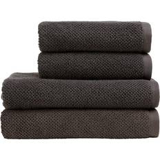 Textiles Christy 'Brixton' Luxury Textured Bath Towel Black