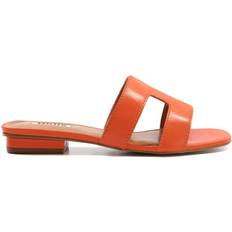 Orange Slides Dune London Wide Fit Loupe Flat Sliders