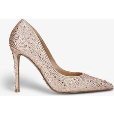 Steve Madden Beige Heels & Pumps Steve Madden Womens Champagne Evelyn Rhinestone-embellished Woven Heeled Court Shoes Eur 38/5 Women