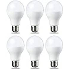 Amazon Basics Bombilla rosca Edison LED E27, 13 W (equivalente a 100 W) blanco cálido, no regulable, paquete de 6