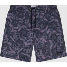 Purple Swimming Trunks Wax London Noden Swim Shorts Purple Tie-Dye