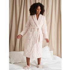 Quilted Velour Robe Pale Pink
