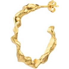 Goud Verguld - Man Oorbellen House of Vincent Shaman Hoops - Large