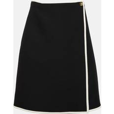 Valentino Kjolar Valentino Roman Stud wool and silk miniskirt black