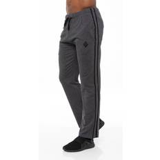 Man - Striped Trousers Enzo Mens Lounge Pants Charcoal Cotton