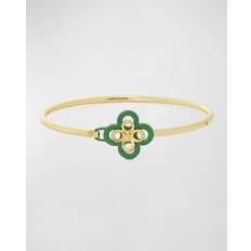 Grön Armband Tory Burch Accessoarer, Dam, Gul, ONE SIZE, AW23, ‘Kira’ mässingsarmband