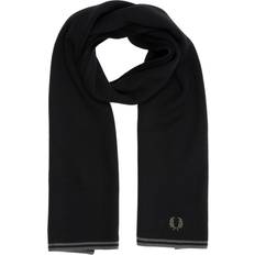 Fred Perry Halstücher & Schals Fred Perry Men's Mens Twin Tipped Merino Wool Scarf Black Green ONE black green