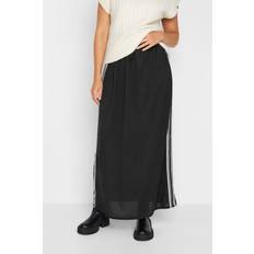 Stretch Skirts LTS Tall Side Stripe Panel Maxi Skirt Black