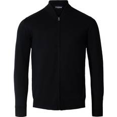 Herr - Merinoull Koftor Clipper Milan Cardigan Med Merinoull - Black