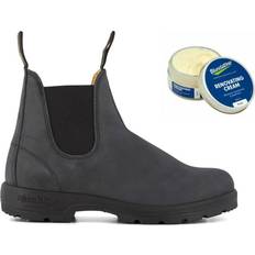 Blundstone 587 Rustic Black Boot With Cream