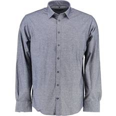 Knitted shirt l/s modern fit Navy