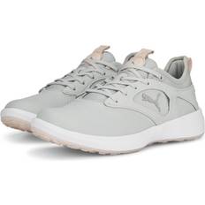 Dame - Sølv Golfsko Puma Ignite Malibu Vandtætte Dame Golfsko Uden Spikes High Silver-Rose Dust Normal