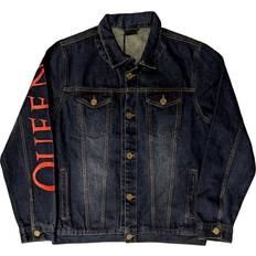 Denim - Unisexo Chaquetas Queen Chaqueta vaquera de algodón con escudo unisex para adultos - Azul