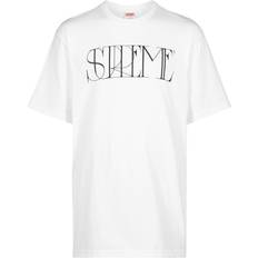 Supreme Men Clothing Supreme Trademark short-sleeve T-shirt unisex Cotton White