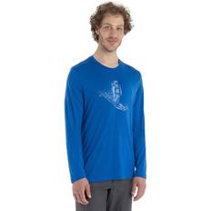 Icebreaker Herren Tech Lite II Skiing Yeti Longsleeve blau