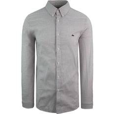 Lacoste Grey Shirts Lacoste Stretch Slim Fit Mens Grey Shirt Cotton