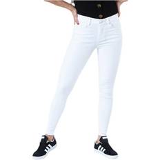 Pieces Woman Trousers Pieces Delly Skn Mw Cr Pantalones - White