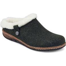 Fur Outdoor Slippers Earth Elena Clog Women's Dark Green Clogs Platform