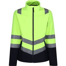 Softshell Jacket - Yellow Jackets Regatta Men's Water-repellent Hi-Vis 2-Layer Softshell Jacket Yellow Navy