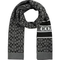 Coach Women's Signature C Logo Knit Scarf - Black